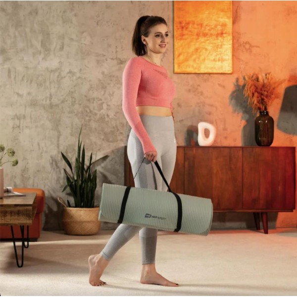 Коврик для йоги Hop-Sport HS-NB015GM NBR 1,5см оливковий