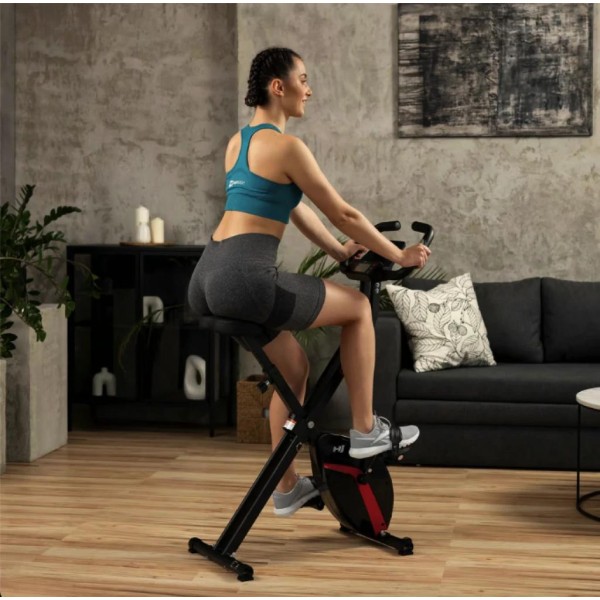 Велотренажер Hop-Sport HS-3020X Quest X-Bike чорно-червоний