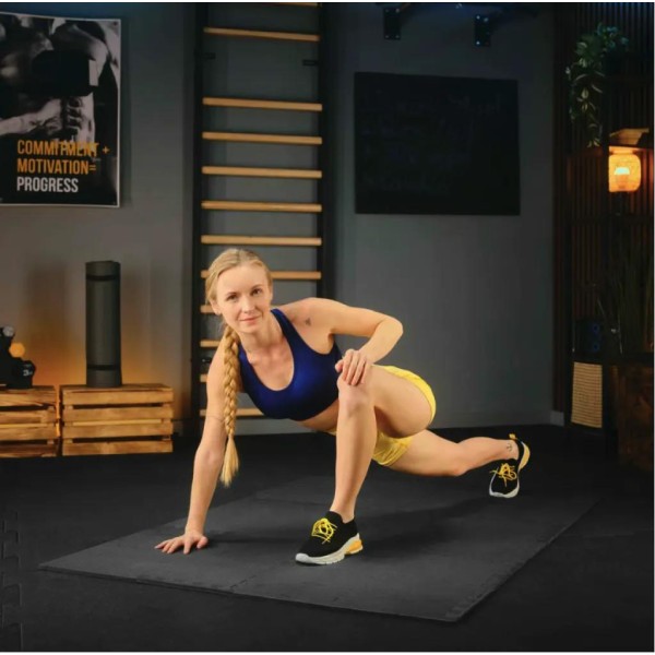 Мат-пазл EVA 1см Trex Sport TX-010PM - 24 частин чорний