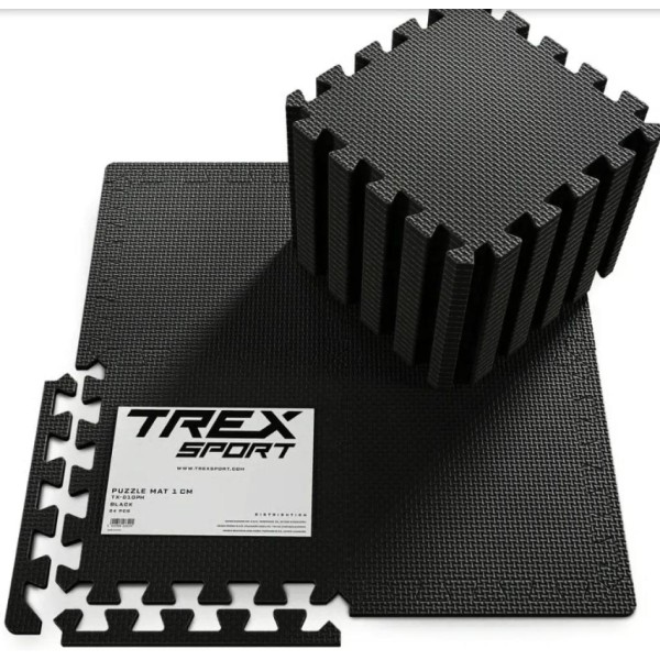 Мат-пазл EVA 1см Trex Sport TX-010PM - 24 частин чорний