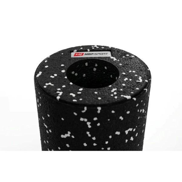 Роллер масажер (валик, ролик) гладкий Hop-Sport EPP 33см HS-P033YG чорно-білий