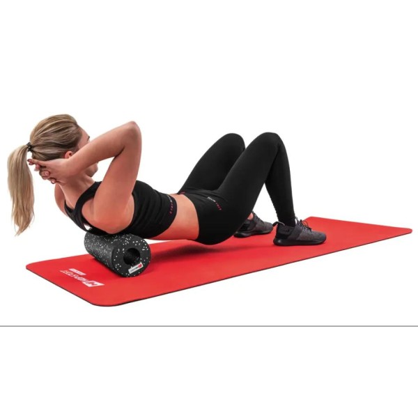 Роллер масажер (валик, ролик) гладкий Hop-Sport EPP 33см HS-P033YG чорно-білий