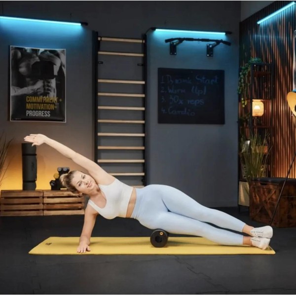 Роллер масажер гладкий Trex Sport TX-033EPR EPP 33см чорний