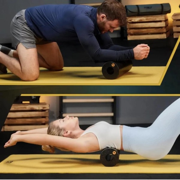 Роллер масажер гладкий Trex Sport TX-033EPR EPP 33см чорний