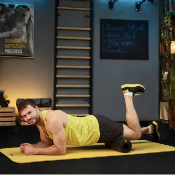 Роллер масажер гладкий Trex Sport TX-033EPR EPP 33см чорний