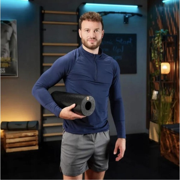 Роллер масажер гладкий Trex Sport TX-033EPR EPP 33см чорний