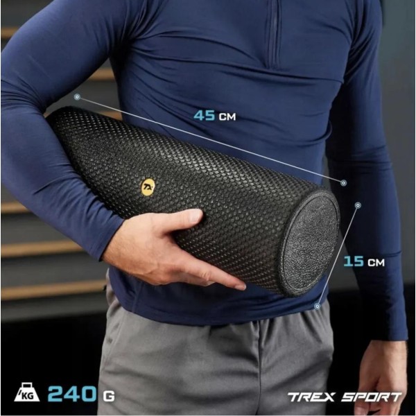 Роллер масажер Trex Sport TX-045EPR EPP соти 45см чорний