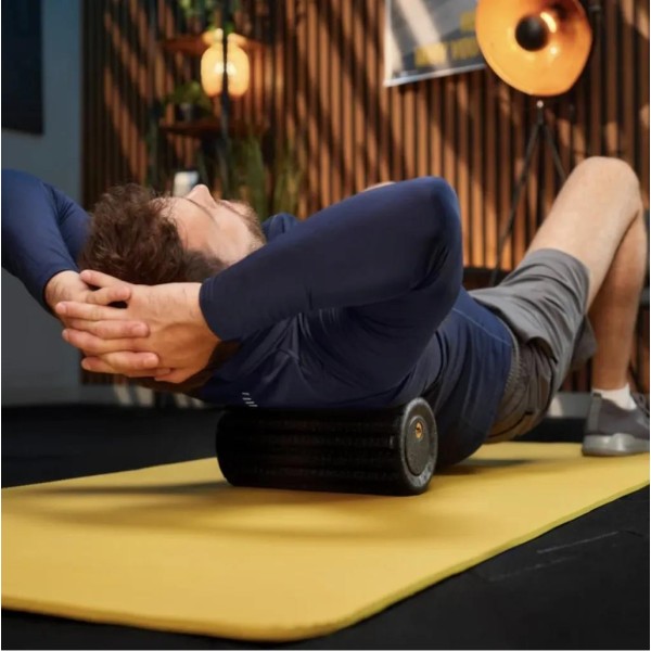 Роллер масажер ребристий Trex Sport TX-030EPR EPP 30см чорний