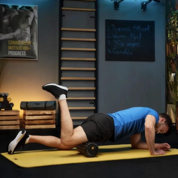 Роллер масажер ребристий Trex Sport TX-030EPR EPP 30см чорний