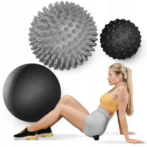 Набір масажних м'ячів Trex Sport TX-003MSA 3в1 для йоги та фітнесу EPP