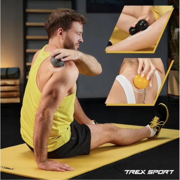 Набір масажних м'ячів Trex Sport TX-003MSB 3в1 для йоги та фітнесу PVC