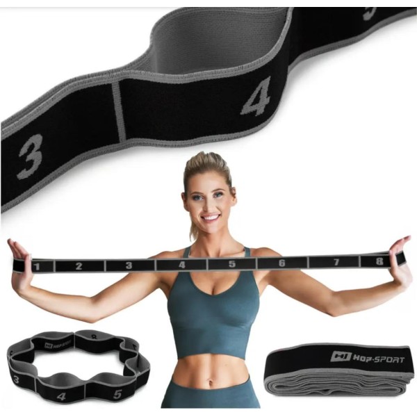 Резинка для фітнесу з петлями 12-30кг HS-N904GB чорна