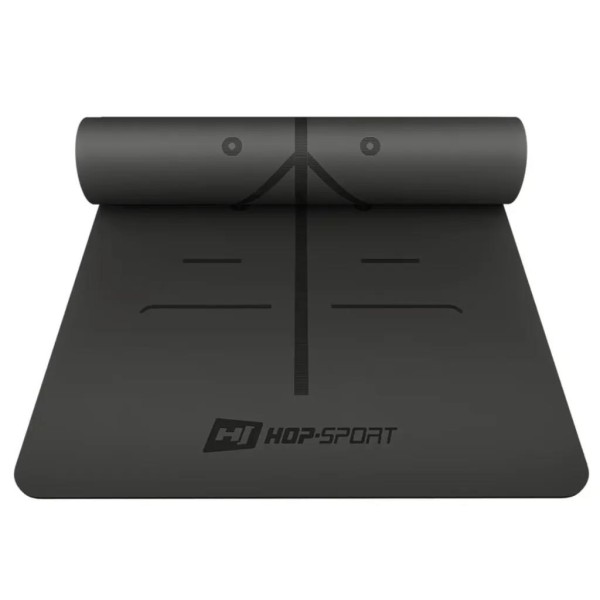 Йога-мат Hop-Sport PU 0,5см 183 x 68см HS-P005GM чорний