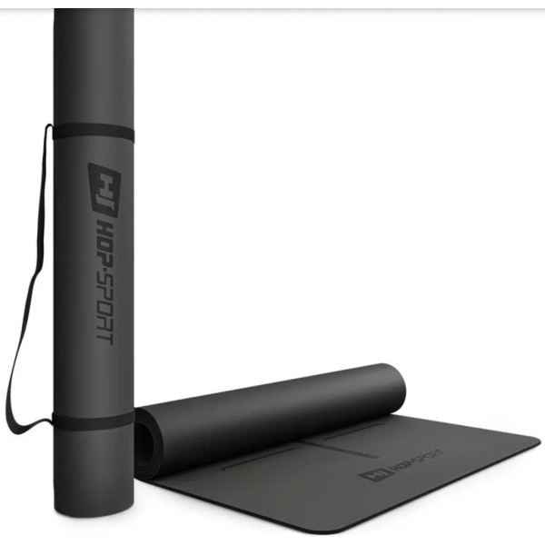 Йога-мат Hop-Sport PU 0,5см 183 x 68см HS-P005GM чорний
