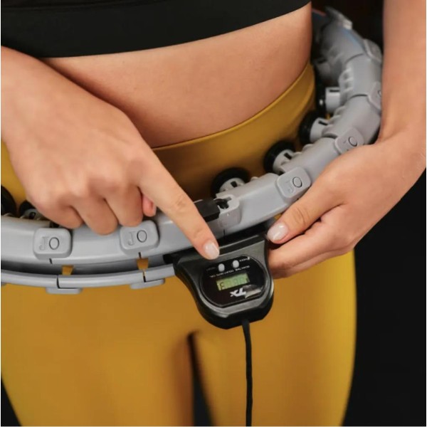 Хулахуп Trex Sport TX-020CHH масажний з обважнювачем та лічильником сірий