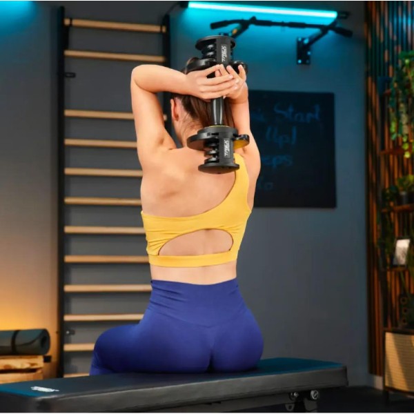 Гантель розбірна регульована Trex Sport 2-11,5кг чорний