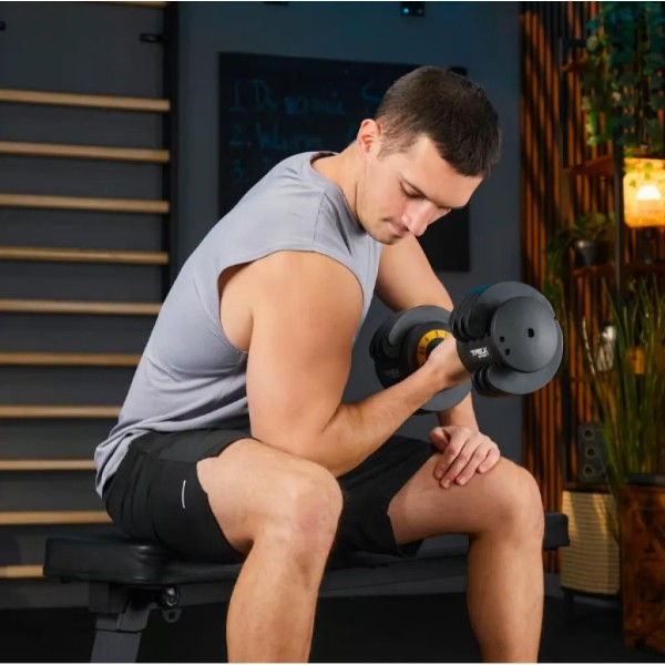 Гантель розбірна регульована Trex Sport 2-11,5кг чорний