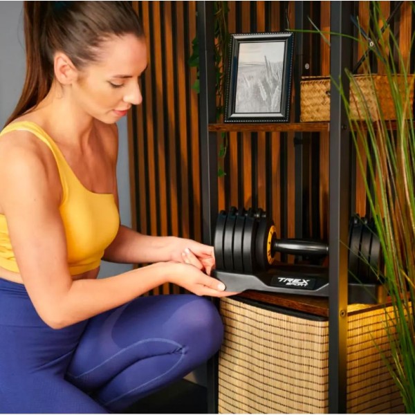 Гантель розбірна регульована Trex Sport 2-11,5кг чорний