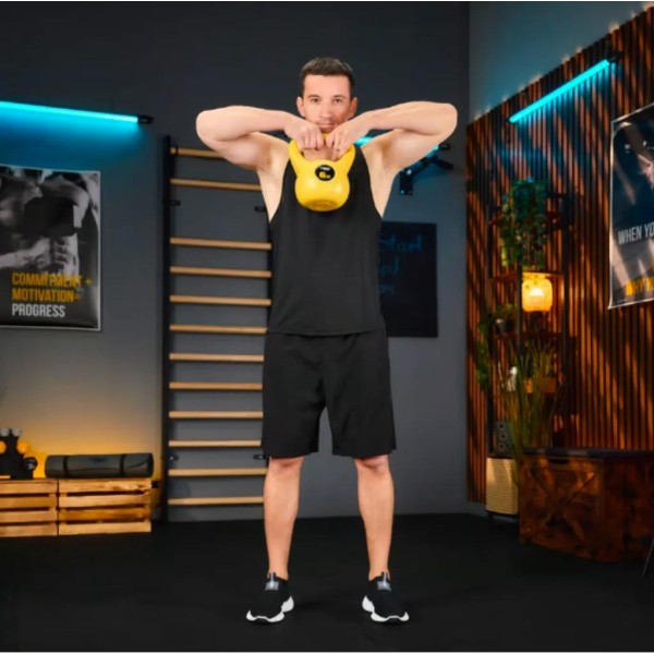 Гиря вінілова 6кг Trex Sport TX-006CKB жовта