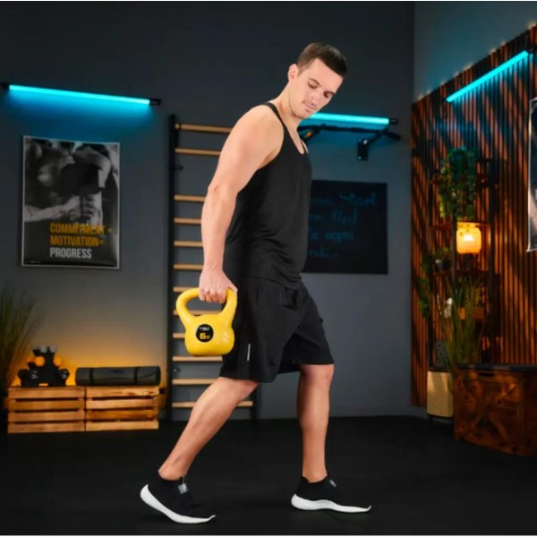 Гиря вінілова 6кг Trex Sport TX-006CKB жовта