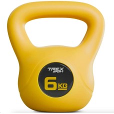 Гиря вінілова 6кг Trex Sport TX-006CKB жовта
