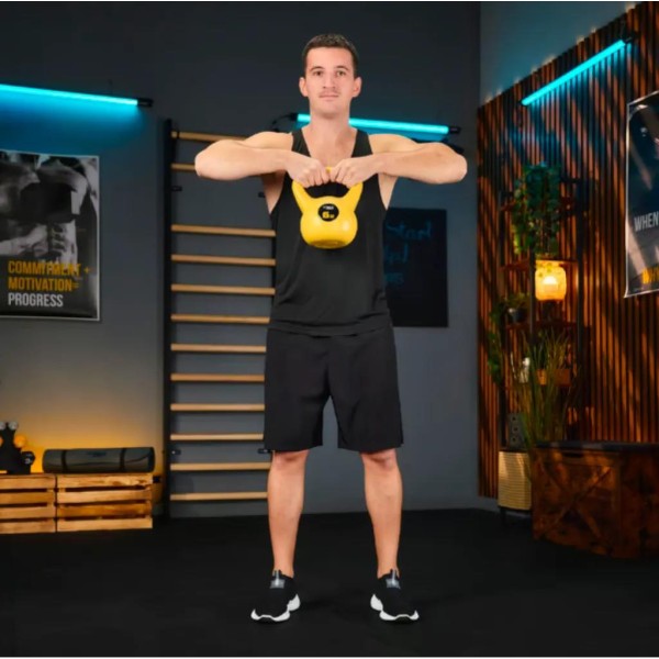 Гиря вінілова 6кг Trex Sport TX-006CKB жовта