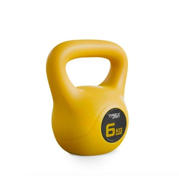 Гиря вінілова 6кг Trex Sport TX-006CKB жовта