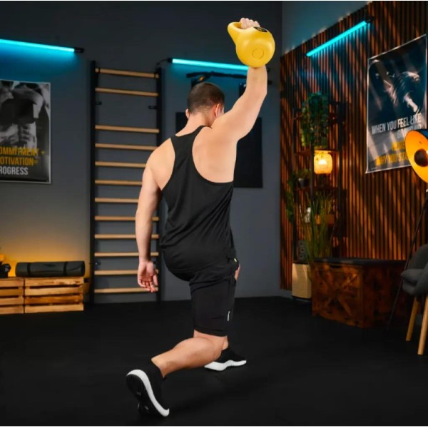 Гиря вінілова 8кг Trex Sport TX-008CKB жовта