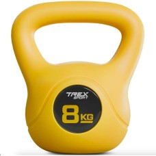 Гиря вінілова 8кг Trex Sport TX-008CKB жовта