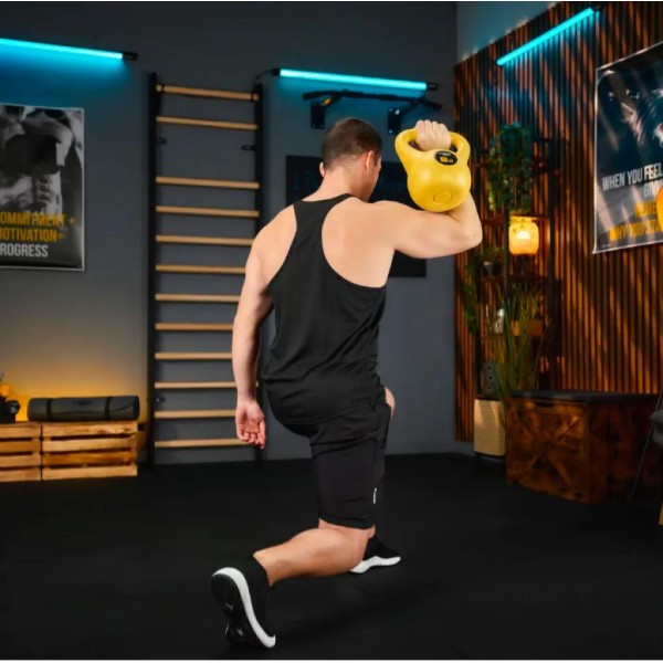 Гиря вінілова 8кг Trex Sport TX-008CKB жовта