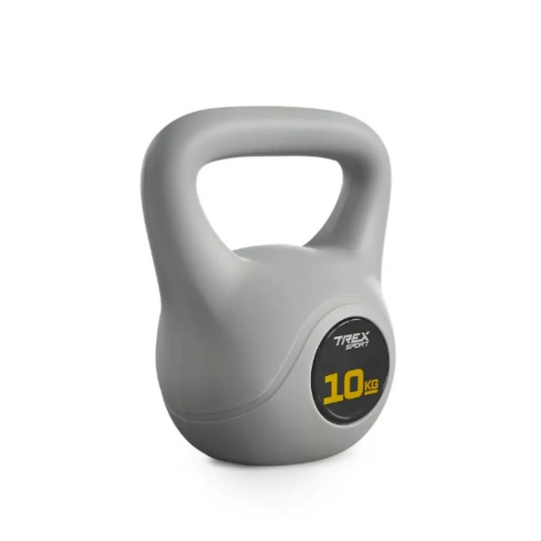 Гиря вінілова 10кг Trex Sport TX-010CKB сірий