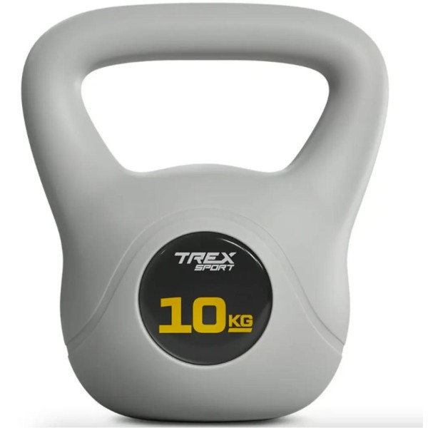 Гиря вінілова 10кг Trex Sport TX-010CKB сірий