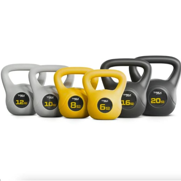 Гиря вінілова 12кг Trex Sport TX-012CKB сірий