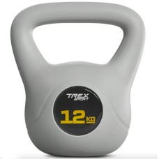 Гиря вінілова 12кг Trex Sport TX-012CKB сірий