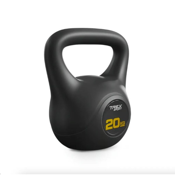 Гиря вінілова 20кг Trex Sport TX-020CKB чорний
