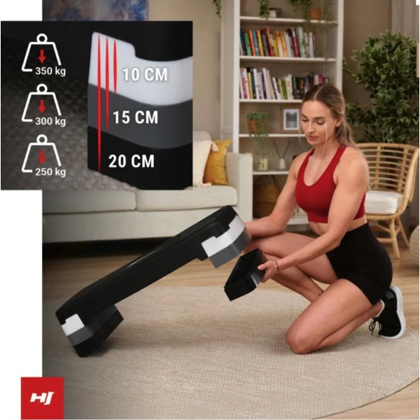 Степ платформа Hop-Sport HS-PP033AS чорно-біла