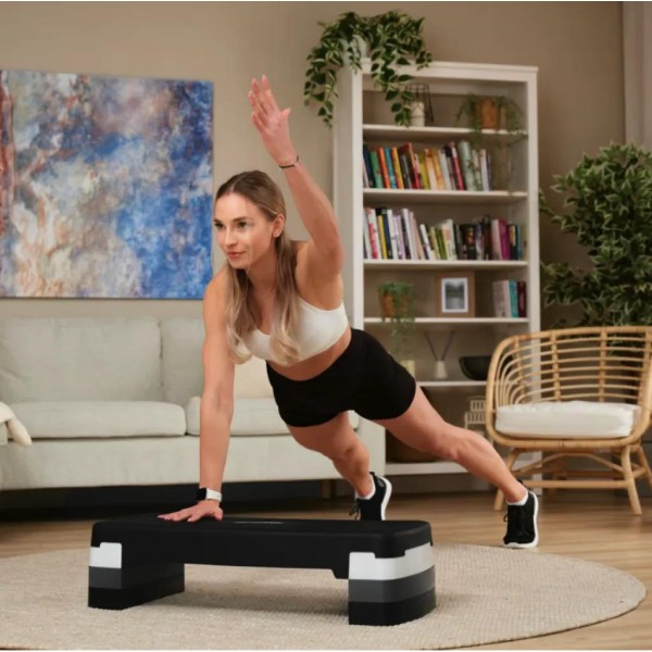 Степ платформа Hop-Sport HS-PP033AS чорно-біла