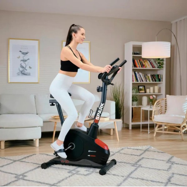 Велотренажер Hop-Sport HS-2080 Spark чорно-червоний (2025)