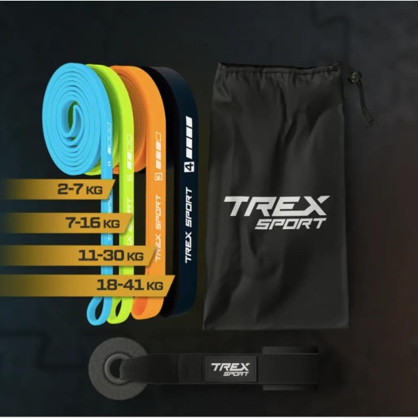 Набір резинок для фітнесу Trex Sport TX-004PB Power Band 4в1 2-41кг