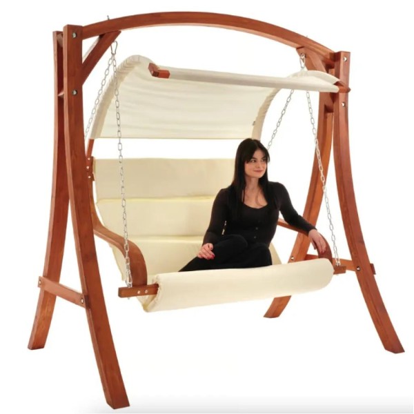 Садова гойдалка Di Volio Pergia двомісна бежевий