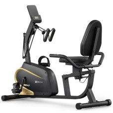 Горизонтальний велотренажер Hop-Sport HS-045L Volt магнітний золотистий
