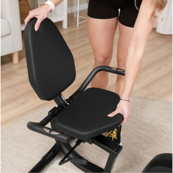 Горизонтальний велотренажер Hop-Sport HS-045L Volt магнітний золотистий