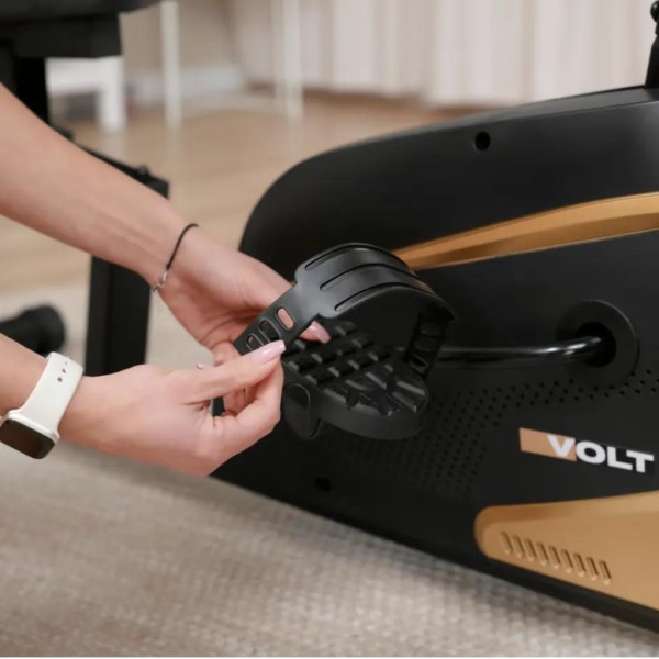 Горизонтальний велотренажер Hop-Sport HS-045L Volt магнітний золотистий