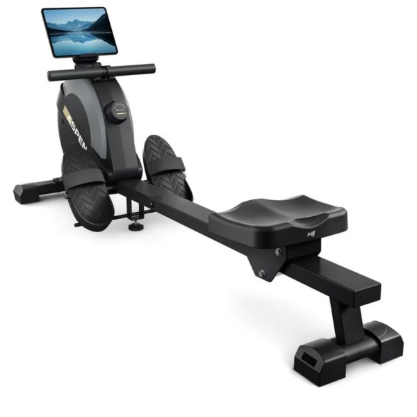 Гребний тренажер Hop-Sport HS-080R Aspen магнітний чорно-золотистий