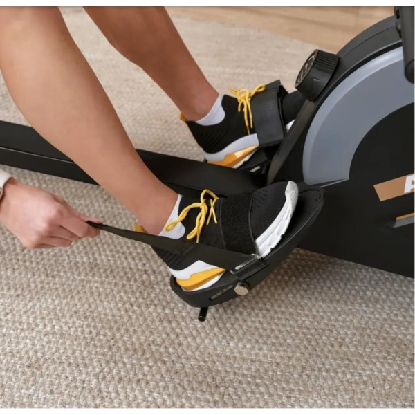 Гребний тренажер Hop-Sport HS-080R Aspen магнітний чорно-золотистий