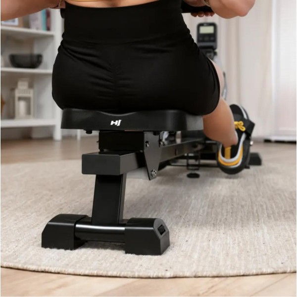 Гребний тренажер Hop-Sport HS-080R Aspen магнітний чорно-золотистий