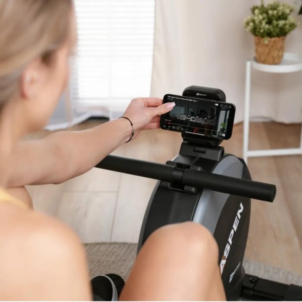 Гребний тренажер Hop-Sport HS-080R Aspen магнітний чорно-золотистий