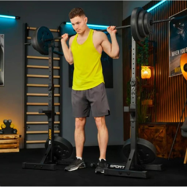 Стійки під штангу Trex Sport TX-100S регульовані з ручками для віджимань