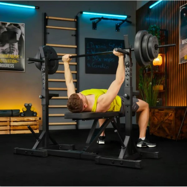 Стійки під штангу Trex Sport TX-100S регульовані з ручками для віджимань