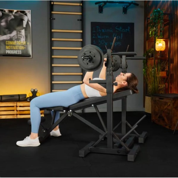 Стійки під штангу Trex Sport TX-100S регульовані з ручками для віджимань